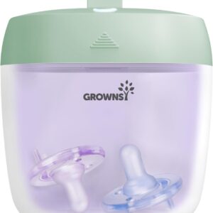 GROWNSY Pacifier Sanitizer Portable, UV Light Sanitizer on The Go, USB Charging Sanitizer Case, Mini Pacifier Sanitizer 99.99% Cleaned in 59 Seconds (Green)