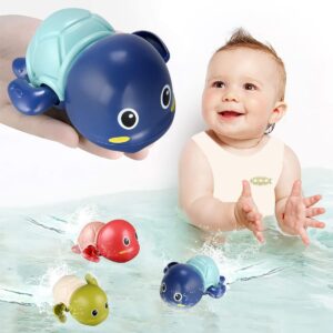 Bath Toys, 3 Pack Cute Swimming Turtle Bath Toy for Toddlers 1-3, New Born
