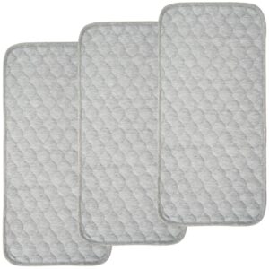 BlueSnail Quilted Thicker Waterproof Changing Pad Liners 3 Count(Gray 13" x 27")