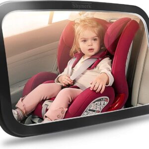 Shynerk Baby Car Mirror, Safety Car Seat Mirror for Rear Facing Infant with Wide Crystal Clear View, Shatterproof, 360? Rotation, Crash Tested and Certified