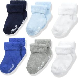 Little Me Baby Boys' Think Cotton Turn Cuff Socks