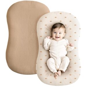 Konssy Muslin Baby Lounger Cover 2 Pack