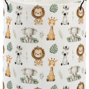 ESSME Animal Laundry Basket,Collapsible Canvas Waterproof Storage Bin, Cute Hamper,Gift Baskets(Cute animal)
